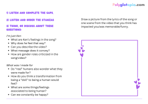 Barbie | Movie Songs Worksheet - PolygloTopia